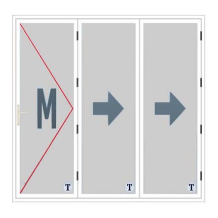 Aluminium Bi-folding Door 3-0-3