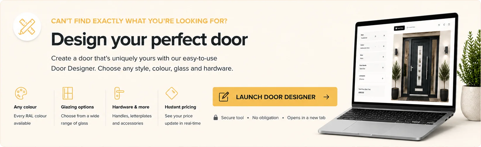 Design your perfect door with our online Door Designer