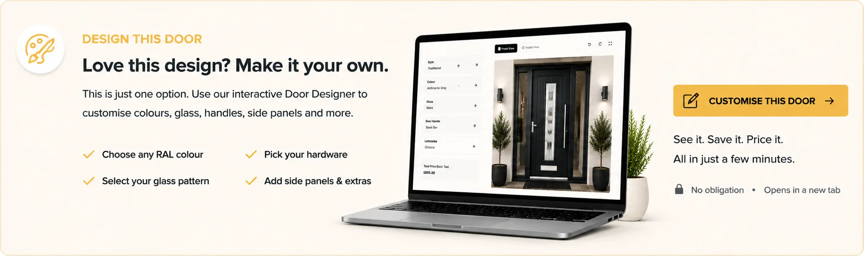 Design your perfect door with our online Door Designer
